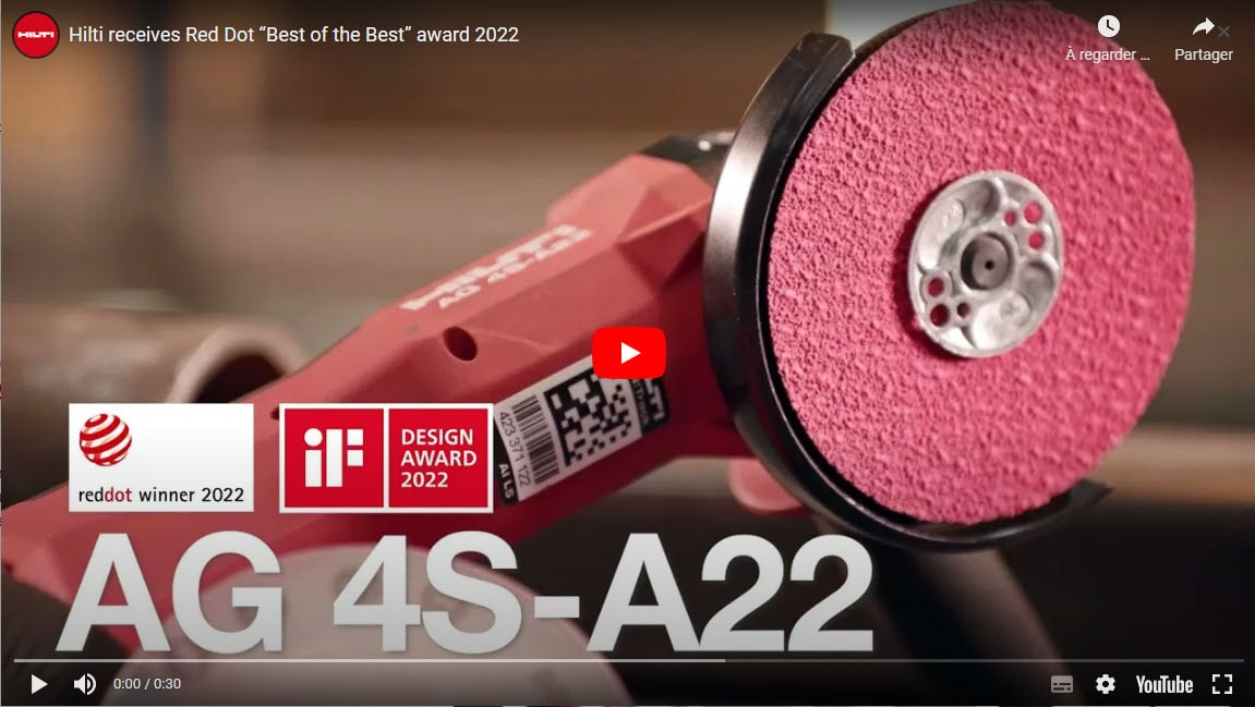 Captura de vídeo Hilti 2022 red dot