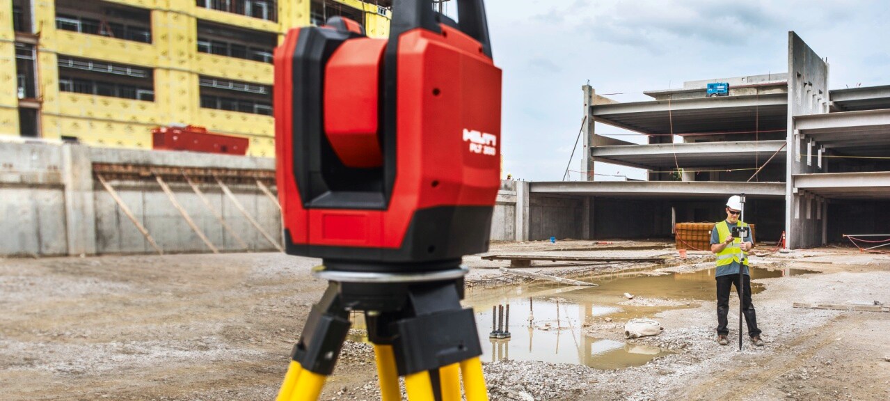 Implantation de chantier avec une station Hilti