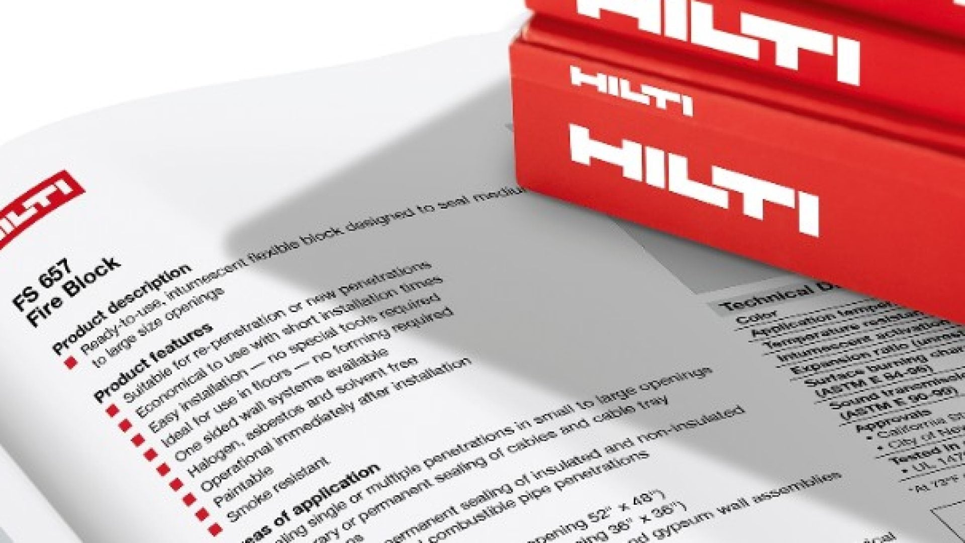 Hilti firestop technical literature