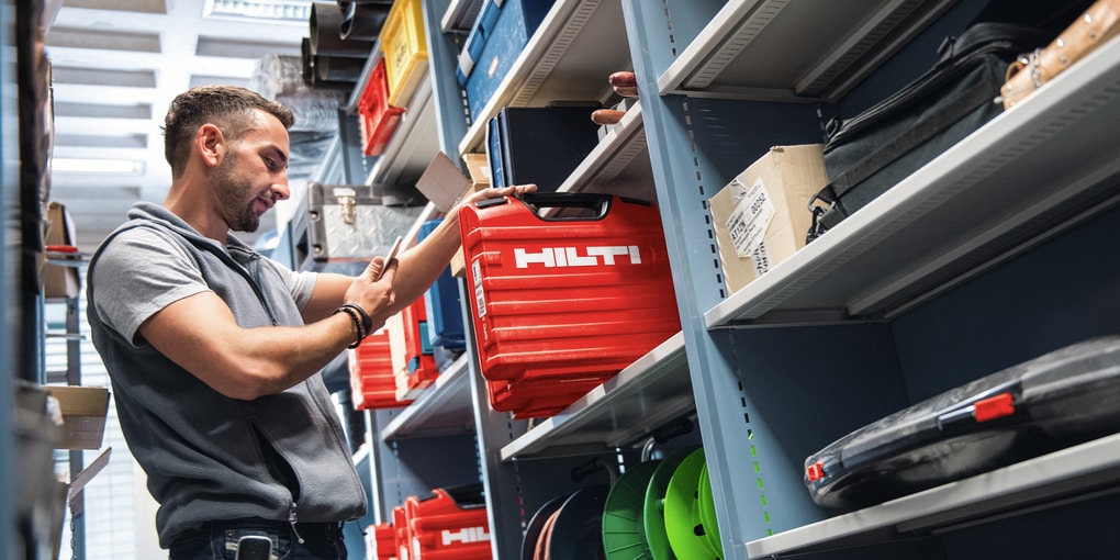 Aplicação de localização de equipamento Hilti