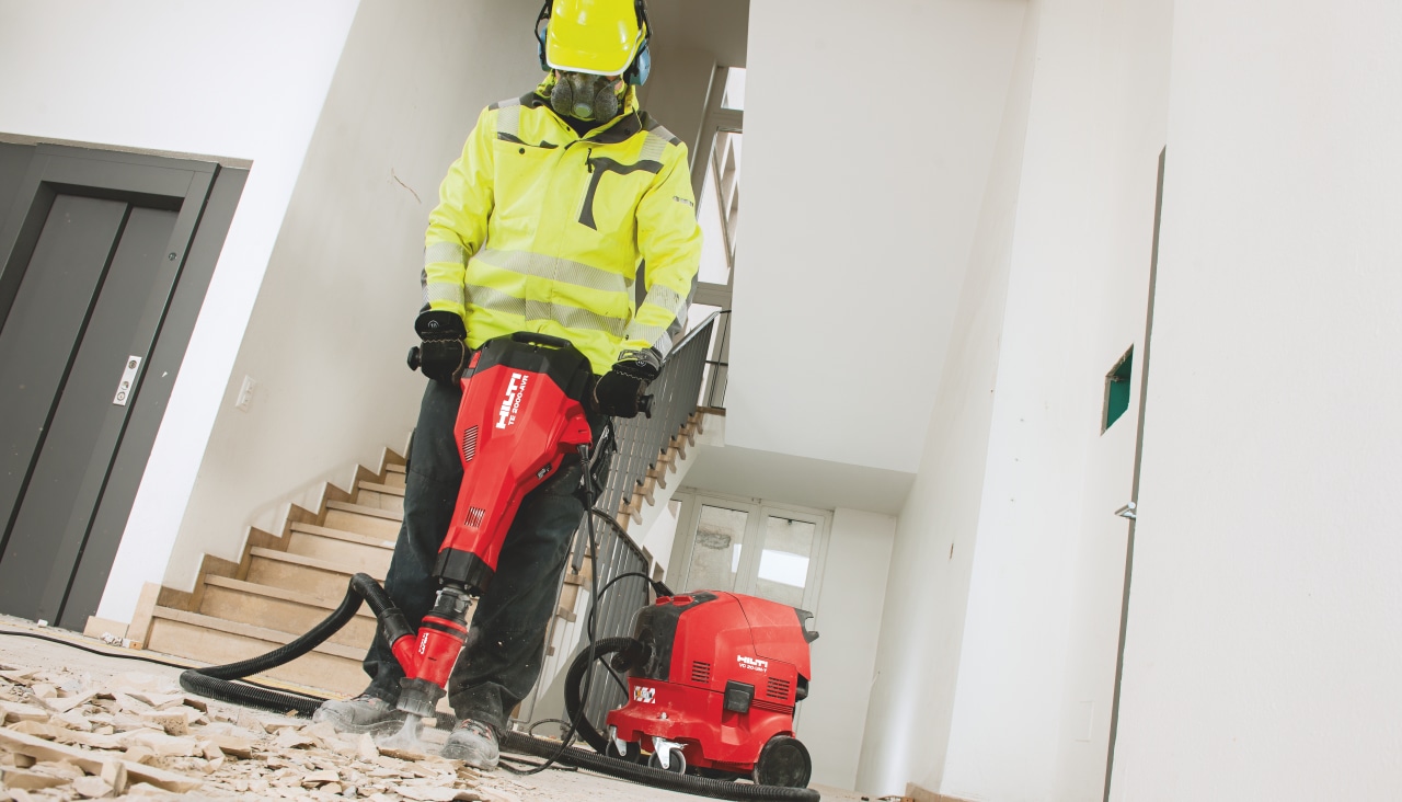 Sistema de remoção de poeira Hilti para britadeiras 