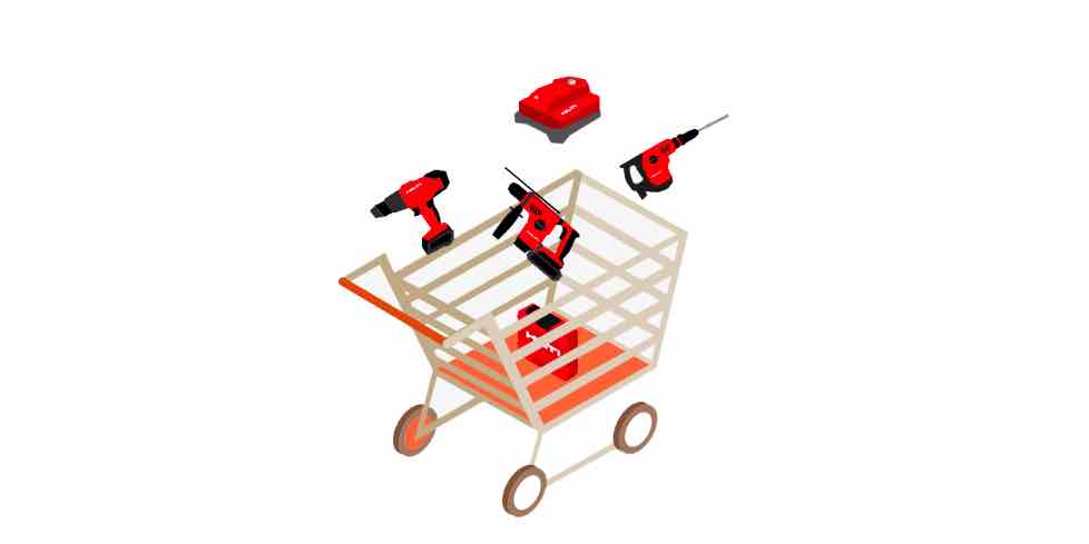 Ilustração da encomenda online em hilti.pt