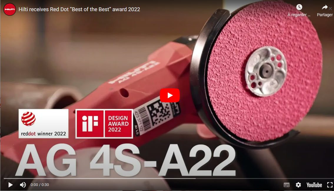 Captura de vídeo Hilti 2022 red dot