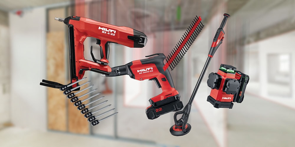 produtos de acabamento de interiores Hilti