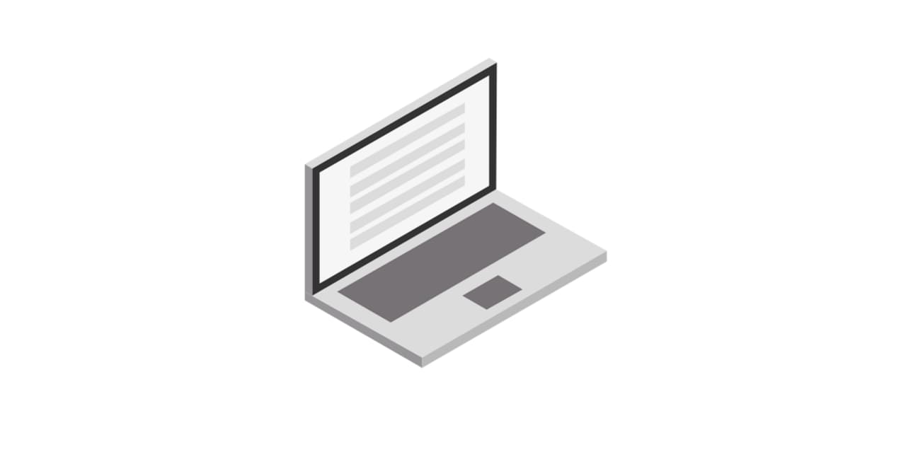 Ilustração de computador portátil