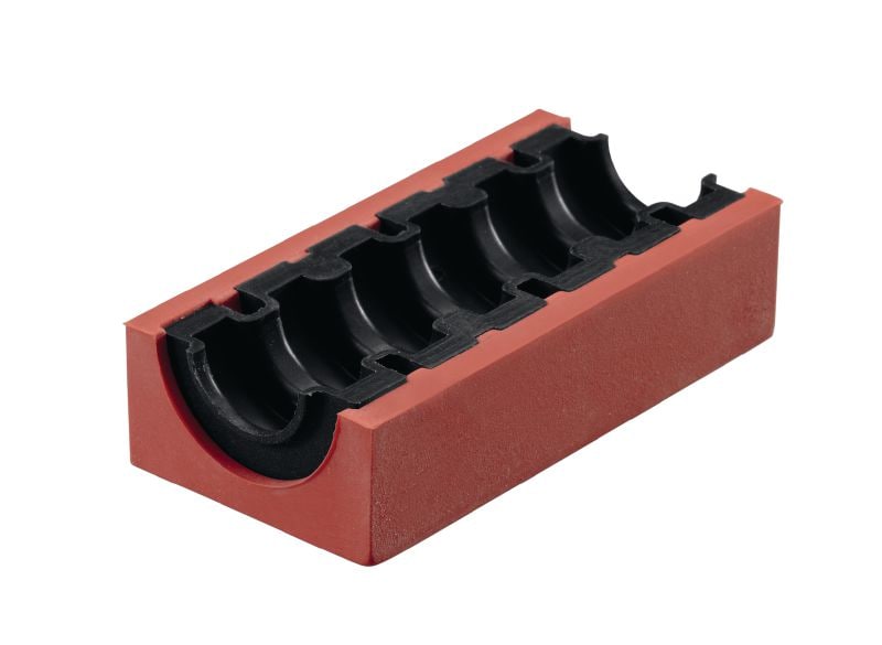 Módulo para cabos CFS-T Módulos para vedar cabos/tubos dentro de uma estrutura de passagem quando se exige elevada impermeabilidade à água e a gases e resistência ao fogo