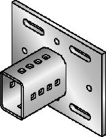 Placa de base MIC-SH (para a MI-120) Placa de base galvanizada a quente (HDG) para fixação de vigas MI-120 a aço para aplicação para cargas pesadas