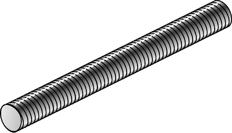 AM Varão de aço tipo 4.8 roscado e galvanizado utilizado como acessório em várias aplicações
