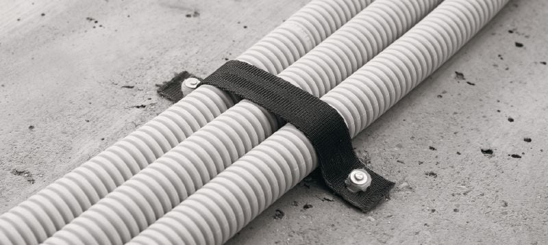 Fita têxtil X-TT Fita têxtil para fixação de cabos e condutas em pavimentos Aplicações 1