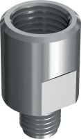 MQZ-A-R, MGA-R Conector cilíndrico em aço inoxidável (A4) para converter o diâmetro de varões roscados