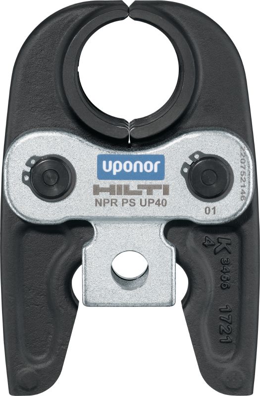 Mandíbula de prensagem de tubos NPR PS UP Mandíbulas de prensagem para sistemas de tubagens S-Press® / S-Press Plus® até 50 mm. Compatíveis com as prensadoras de tubos Hilti NPR 32