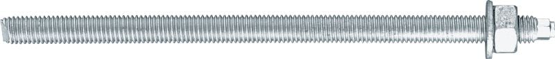 Varão roscado HAS-U 5.8 HDG Varão roscado de elevado desempenho para ancoragens com ampolas e químicos de injeção híbridos/epóxi em betão e alvenaria (aço de carbono 5.8, galvanizado a quente)