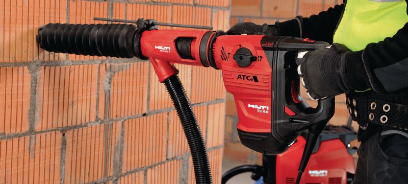 Sistema de aspiração TE DRS-Y Sistema de aspiração para perfuração e cinzelamento de betão com martelos perfuradores Hilti SDS Max (TE-Y) Aplicações 1