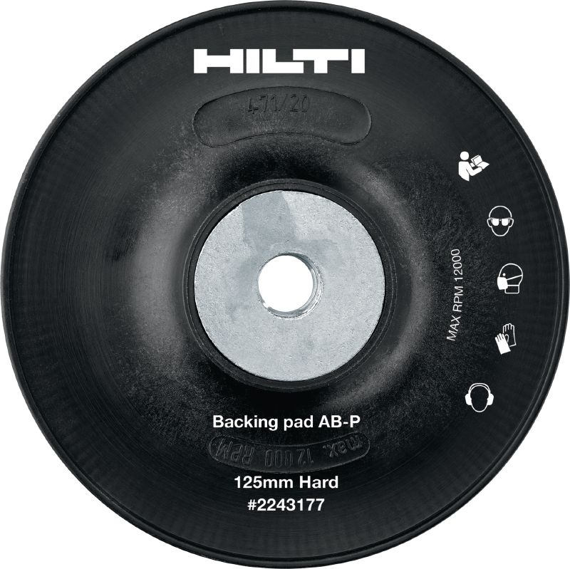 Forras de apoio para discos de fibra AB-P Almofadas de apoio para rebarbadoras para uso com discos de fibra de vários tamanhos de grão