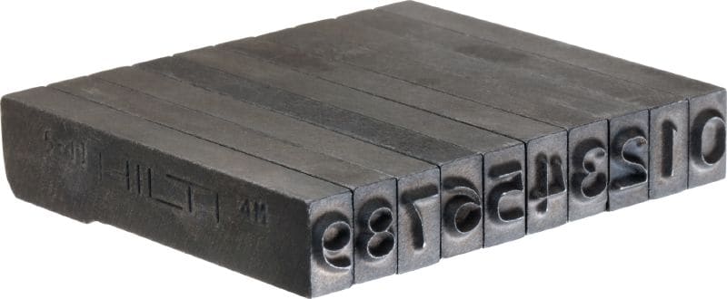 Punções marcadores de aço 7x2 Ponta afiada, mini letras e caracteres numéricos para marcações de identificação de estampagem em metal com restrições de espaço