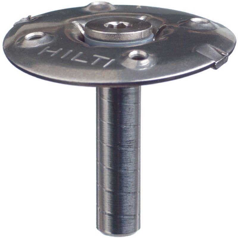 Disco para fixação de gradil X-FCM-F (revestido a zinco) Disco fixador de gradil com revestimento em zinco para fixar estrados de grelhas estreitas com cavilhas roscadas em ambientes levemente corrosivos