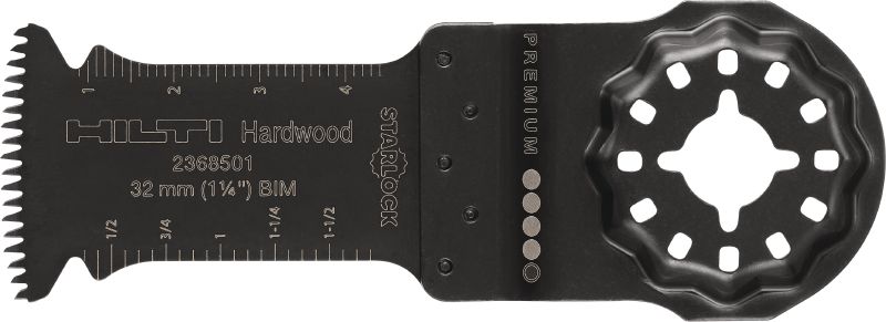 Lâmina de incisão para ferramenta multifunções de corte de madeira folhosa Lâmina BiM de corte por incisão a meio do material base para ferramenta multifunções oscilante, para cortar madeira folhosa, laminados, placas de gesso e aglomerados