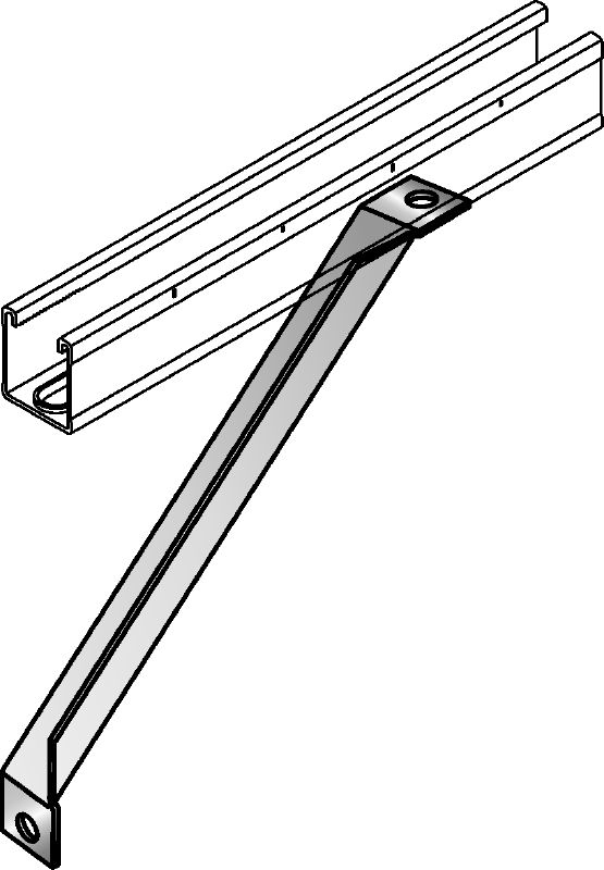 Escora angular MM-AB Suporte de escoras angulares para braços de calha do sistema MM