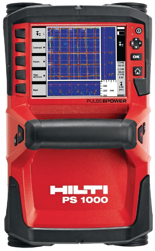 Sonda de betão PS 1000 X-Scan Leitor eficiente do betão para análise estrutural e para localização de objetos embutidos em múltiplas camadas