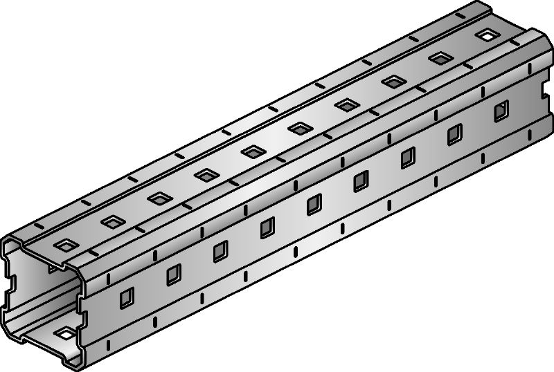 Instalação de viga MI Vigas de instalação galvanizadas a quente (HDG) para a construção de suportes MEP e estruturas modulares 3D ajustáveis e de trabalhos pesados