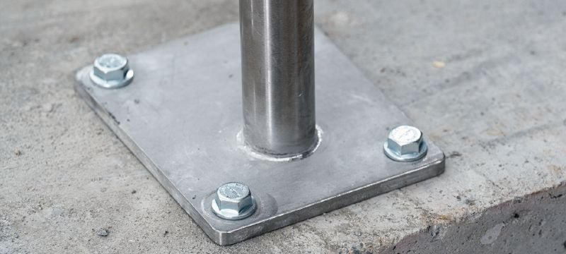 Ancoragem por parafuso HUS4-H Ancoragem por parafuso com cabeça sextavada de elevado desempenho para fixar a betão e alvenaria (aço carbono) Aplicações 1