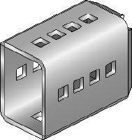 MIC-SC Ligador galvanizado a quente (HDG) utilizado com as bases MI que permitem o posicionamento livre da viga