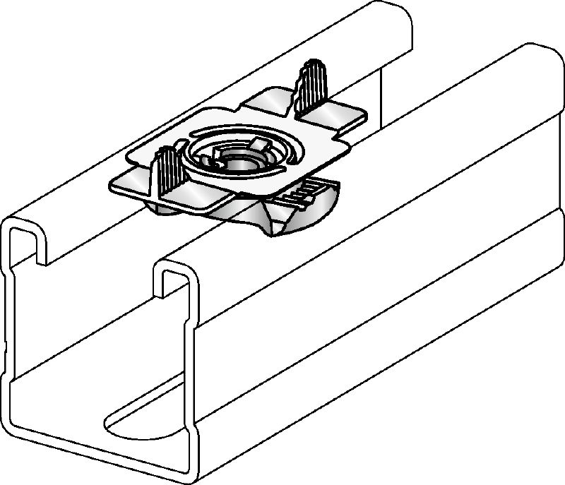 Porca de asas MQM (maciça) Porca de asas galvanizada para unir componentes do sistema de suporte modular