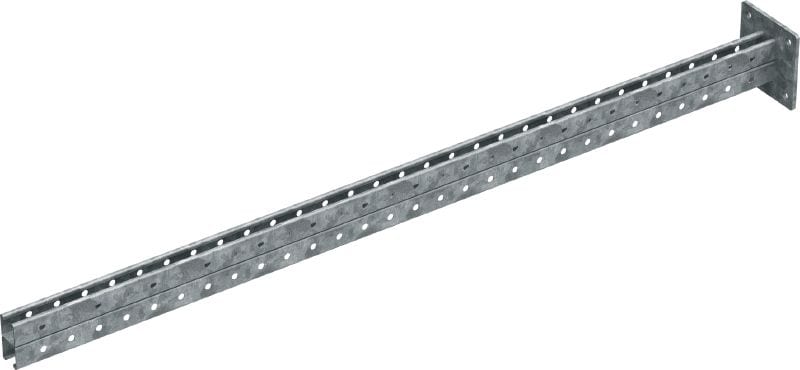 MT-BR-40D O4 OC Braço de calha Braço de calha em C duplo para cargas médias com placa de base de 4 furos para aplicações exteriores