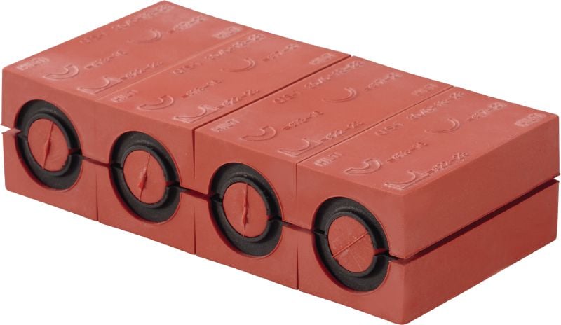 Módulo para cabos CFS-T Módulos para vedar cabos/tubos dentro de uma estrutura de passagem quando se exige elevada impermeabilidade à água e a gases e resistência ao fogo