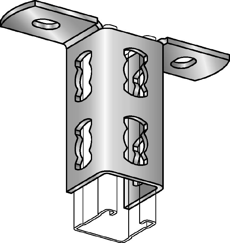 MQV 2/2 D-F Base de calhas galvanizada a quente para fixação de calhas de escora a betão