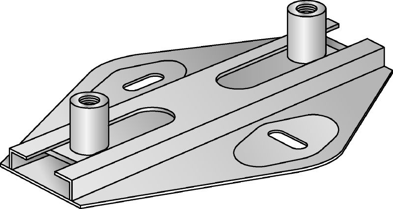 Conector deslizante (duplo) MSG 1,75 Conector deslizante galvanizado premium para aplicações de aquecimento e refrigeração para cargas ligeiras