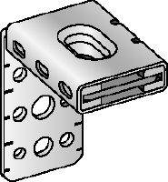 Suporte de ventilação MVA-LC Braço de calha galvanizado para fixar ou montar condutas de ventilação em suspensão