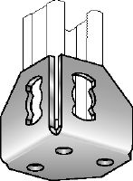 Base de calhas MQP-2 Base de calhas galvanizada para fixação de calhas a betão com espaço limitado