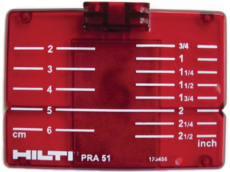 Placa alvo PRA 51 (CM/IN) 