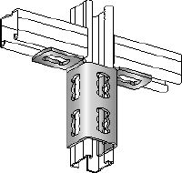 Conector de calhas MQV-2D-R Conector de calhas em aço inoxidável (A4) para estruturas bidimensionais