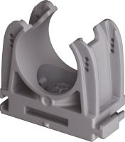 Grampo metálico para tubos X-EKS MX (02) Grampo metálico de plástico para tubos otimizado para pregos em fita e compatível com uma grande variedade de métodos de fixação e materiais base
