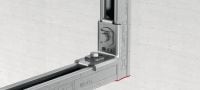 MQW-H2 Ângulo de 90 graus galvanizado para unir várias calhas de instalação MQ com elevada capacidade de carga horizontal Aplicações 1