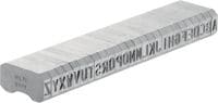 Punções marcadores de aço X-MC S 5.6/6 Ponta afiada, letras estreitas e caractéres numéricos para marcações de identificação de estampagem em metal