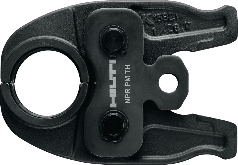 Mandíbula de prensagem de tubos NPR PM TH Mandíbulas de prensagem para sistemas de tubagens de perfil TH até 40 mm. Compatíveis com a prensadora de tubos Hilti NPR 19-A