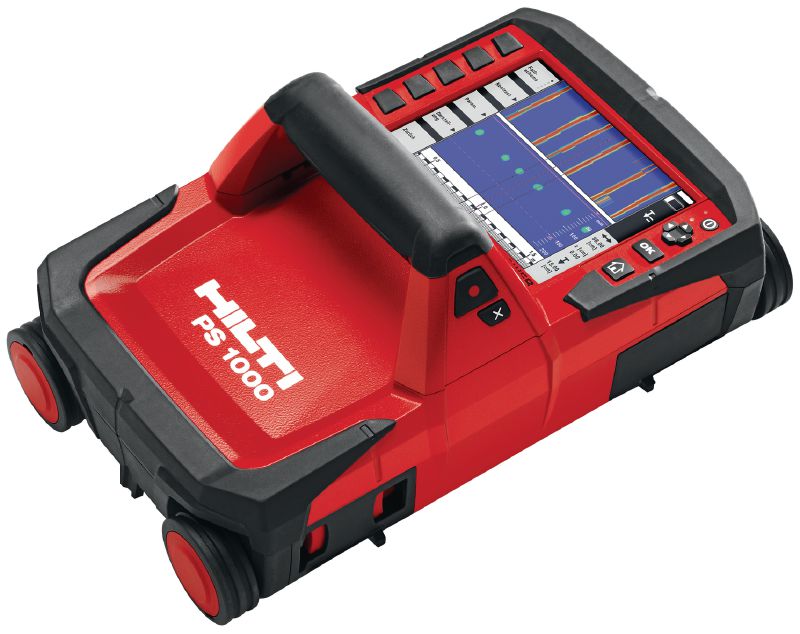 Sonda de betão PS 1000 X-Scan Leitor eficiente do betão para análise estrutural e para localização de objetos embutidos em múltiplas camadas