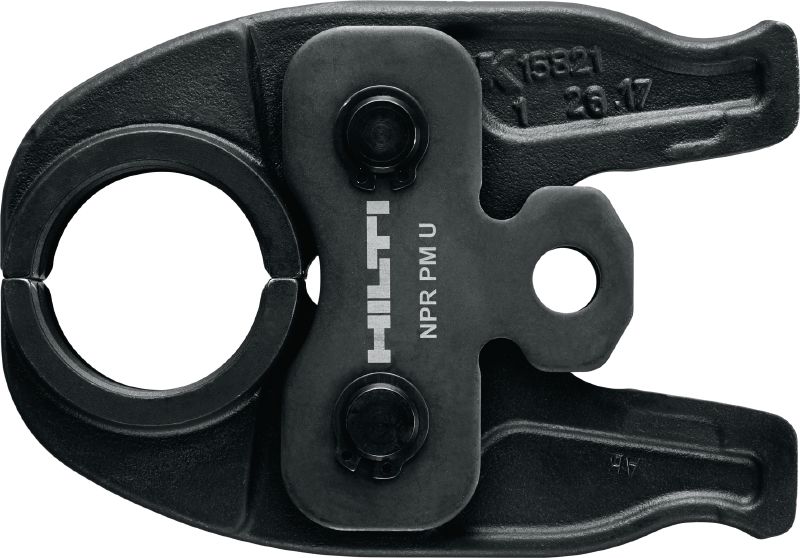 Mandíbula de prensagem de tubos NPR PM U Mandíbulas de prensagem para sistemas de tubagens de perfil U até 40 mm. Compatíveis com a prensadora de tubos Hilti NPR 19-A.