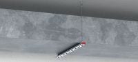 Travão de calha MW-CL Travão de calha ajustável para fixação de escora a cabo de aço ao montar o trapézio Aplicações 1