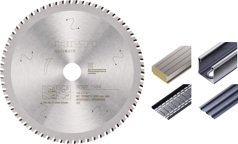 Disco para serra circular X-Cut para aço inoxidável fino e aço normal Disco para serra circular de desempenho superior com dentes em cermet (cerâmica e metal) para cortar chapa metálica de aço e aço inoxidável com mais rapidez e durar mais tempo