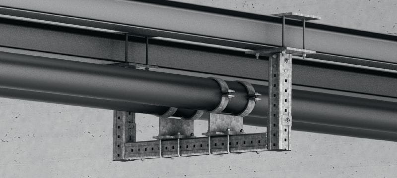 MIB-SH Base galvanizada a quente (HDG) para fixação de vigas MI a aço Aplicações 1