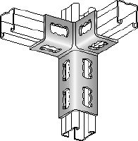 Conector de calhas MQV-3D-R Conector de calhas de aço galvanizado (A4) para estruturas tridimensionais