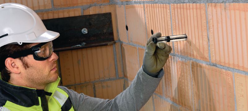 Tubo de malha normal HIT-SC Camisas perfuradas compósitas modulares para fixação em alvenaria Aplicações 1