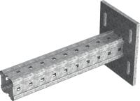 Braço de calha MIC-S90H Suporte galvanizado a quente (HDG) para fixações reforçadas em aço