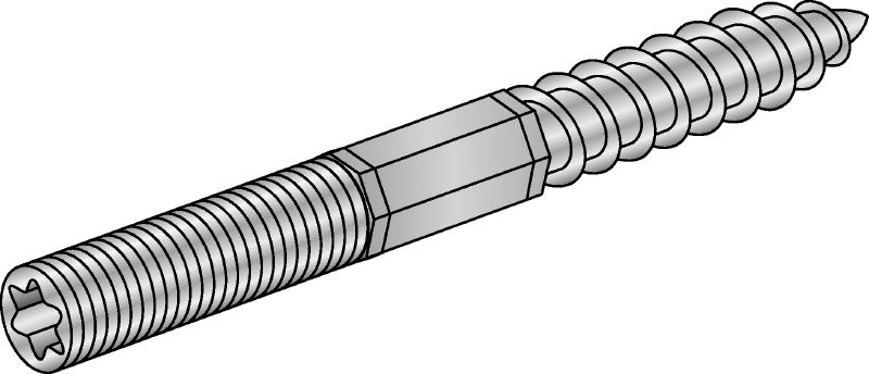 Parafuso de rosca dupla em aço galvanizado 4.6, cabeça Torx Parafuso de suspensão galvanizado de aço tipo 4.6 e cabeça Torx