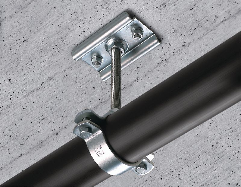 MFP-PC Abraçadeiras de ponto fixo para tubagens Abraçadeira de ponto fixo galvanizada para máximo desempenho em aplicações de cargas elevadas Aplicações 1