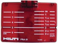 Placa alvo PRA 51 (CM/IN) 